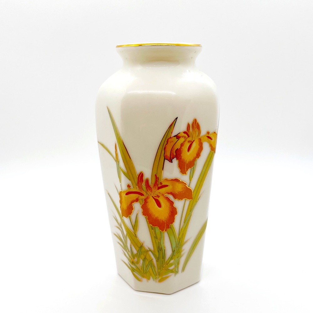 VTG Fine China Japanese Iris Vase